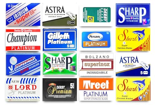 Razor Blades Club 100 Excellent Quality Double Edge Razor Blades Sampler (16 different brands)