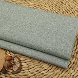 Leinenstoff, 100 x 150 cm, einfarbig, Polsterstoff zum Nähen, Basteln, Quilten, Sofabezug, Tischdecke, Vorhang, Stoffherstellung (Cyan)