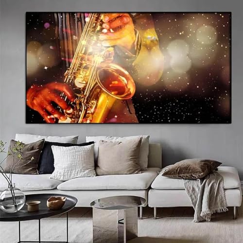 Instruments classiques affiche saxophone XINBAO pour décorer studio musique - 2