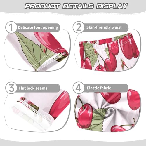 Bolaz Toddler Girls Leggings Printed Yoga Pants Leggings Red Cherry String for Kids3