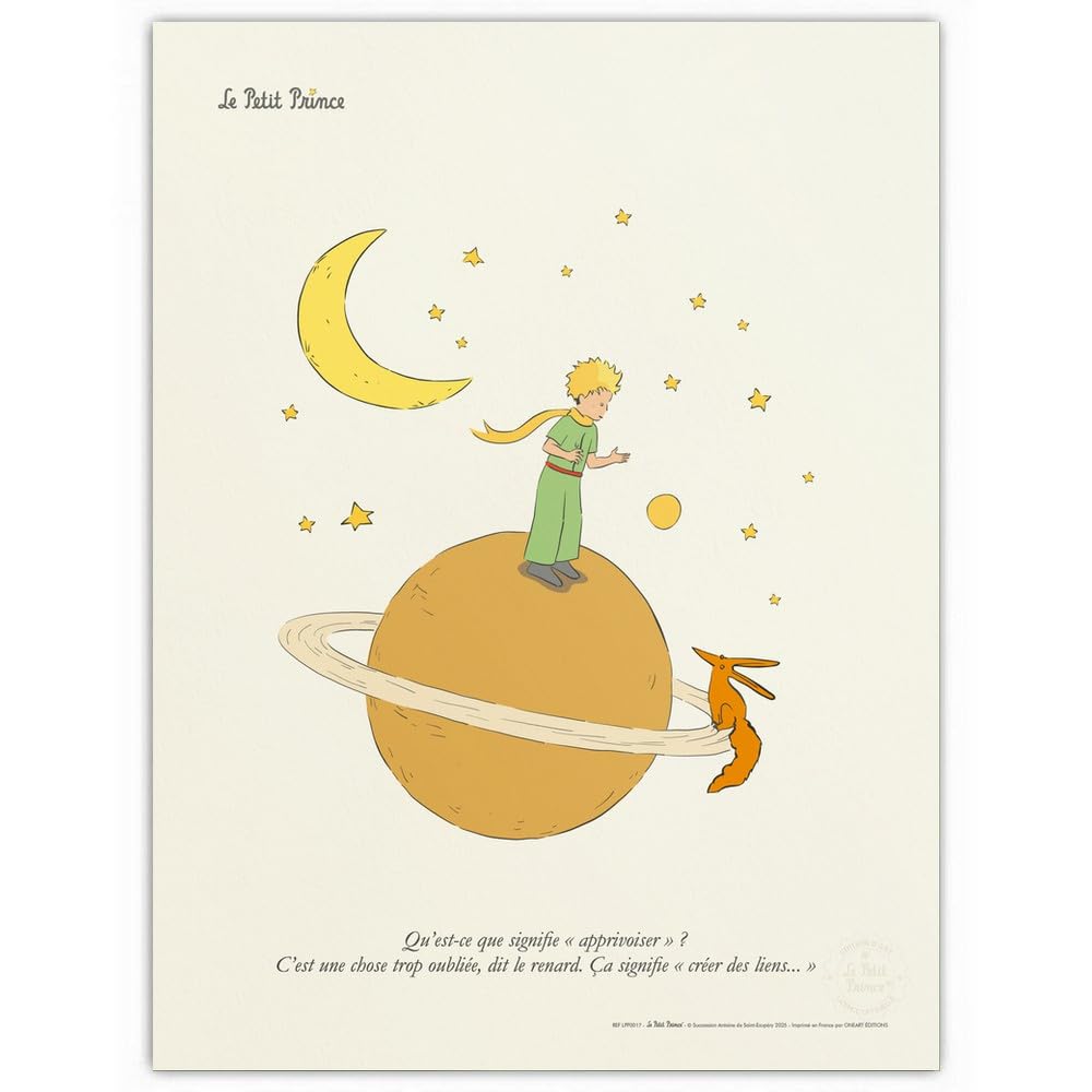 Affiche Le Petit Prince debout sur sa planète Oneart pour salon zen - 3