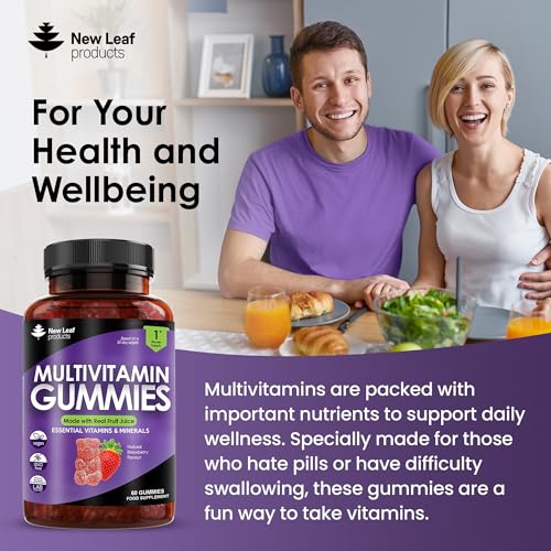 Multivitamin Gummies High Strength for Men Women - Vegetarian +14 Essential Vitamins & Minerals - Gluten Free, Non-GMO Multi Vitamins Chewable Adults Vitamin C A D E B12 B6 & Biotin, Zinc & Iodine - Image 4