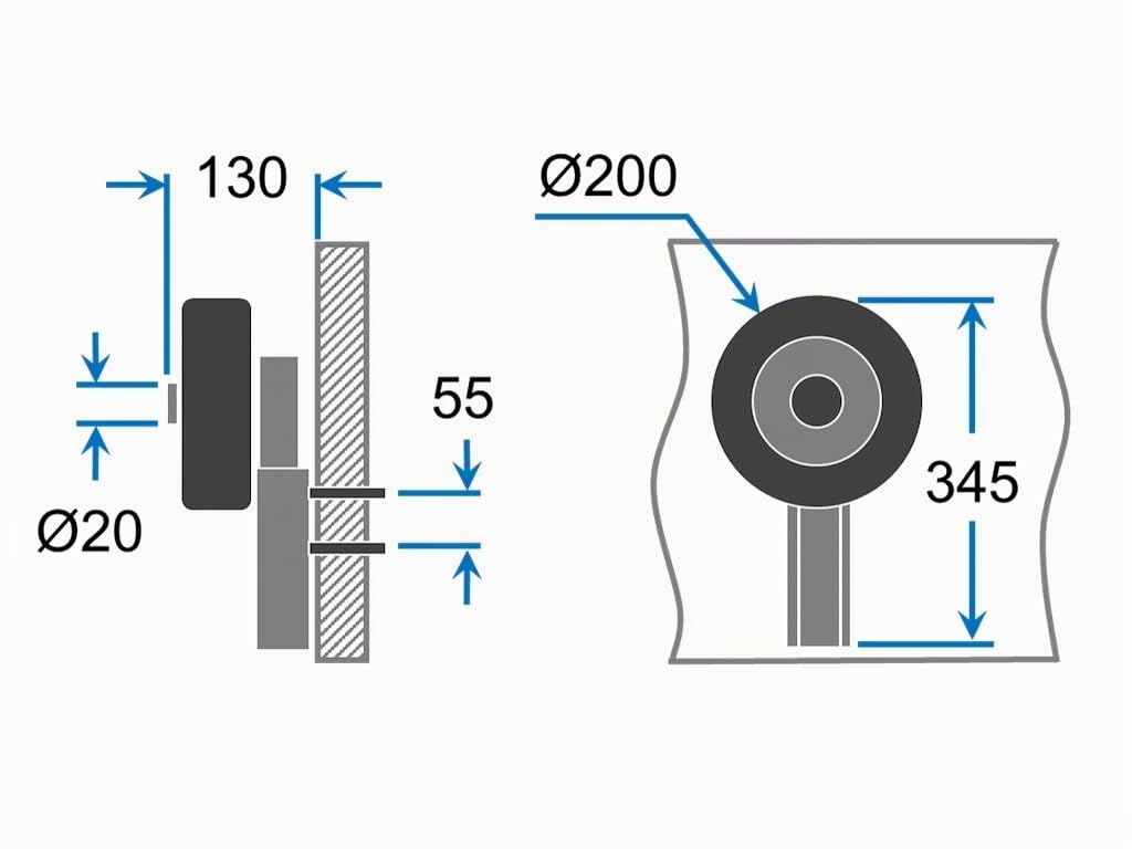 SUPROD Roues de halage Roues de Mise à l'eau pour annexes pour pneumatiques Pliable Utilisation d'une Seule Main Acier Inoxydable A4 HD200