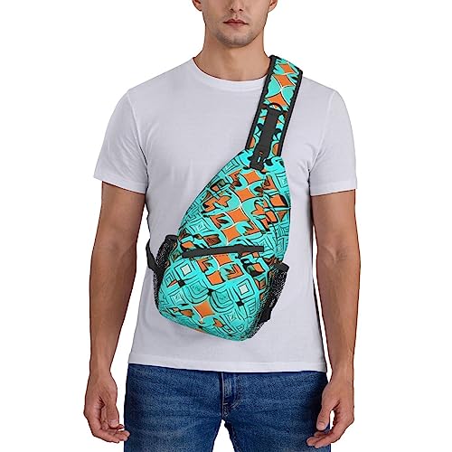 Mochila tipo bandolera Turquoise Wonders para senderismo y viaje miniatura 7
