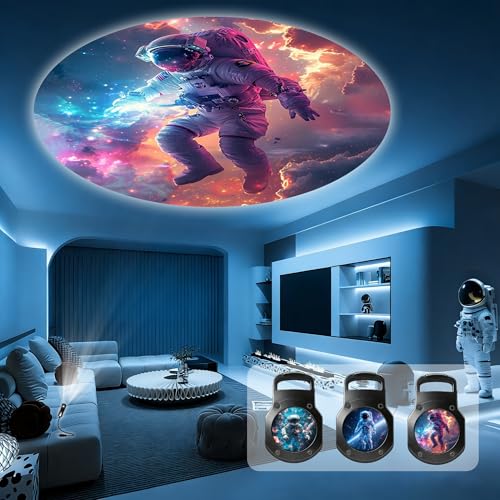Lámpara de Mesa Proyector Temática Astronauta
