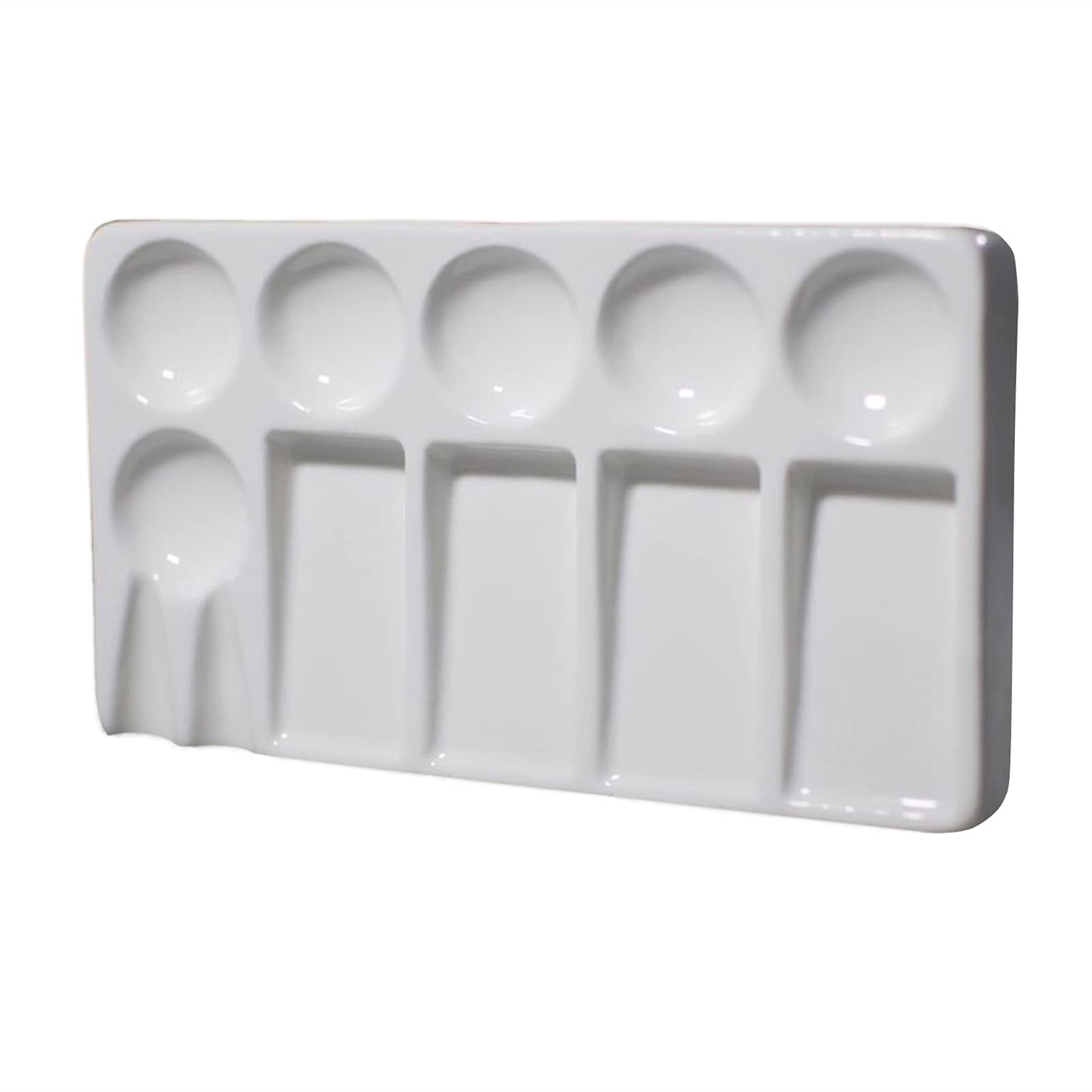 Ceramiczna prostokątna paleta artysty, odpowiednia do malowania olejna, akwarela, taca mieszania gwaszu