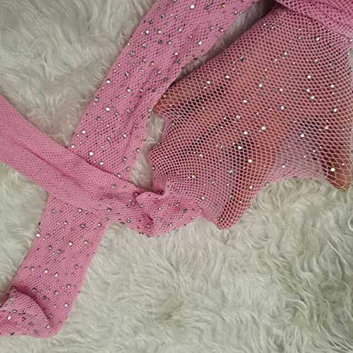 Bas Mode Collants Résille Brillants Collants Sexy Paillettes Petite Maille Mince Collants Femmes (Rose Taille Unique) (Bleu Royal Taille Unique)