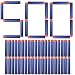 AMOSTING Refill Darts 500PCS Bullet for Nerf N-Strike Elite Zombie Strike Rebelle - Blue