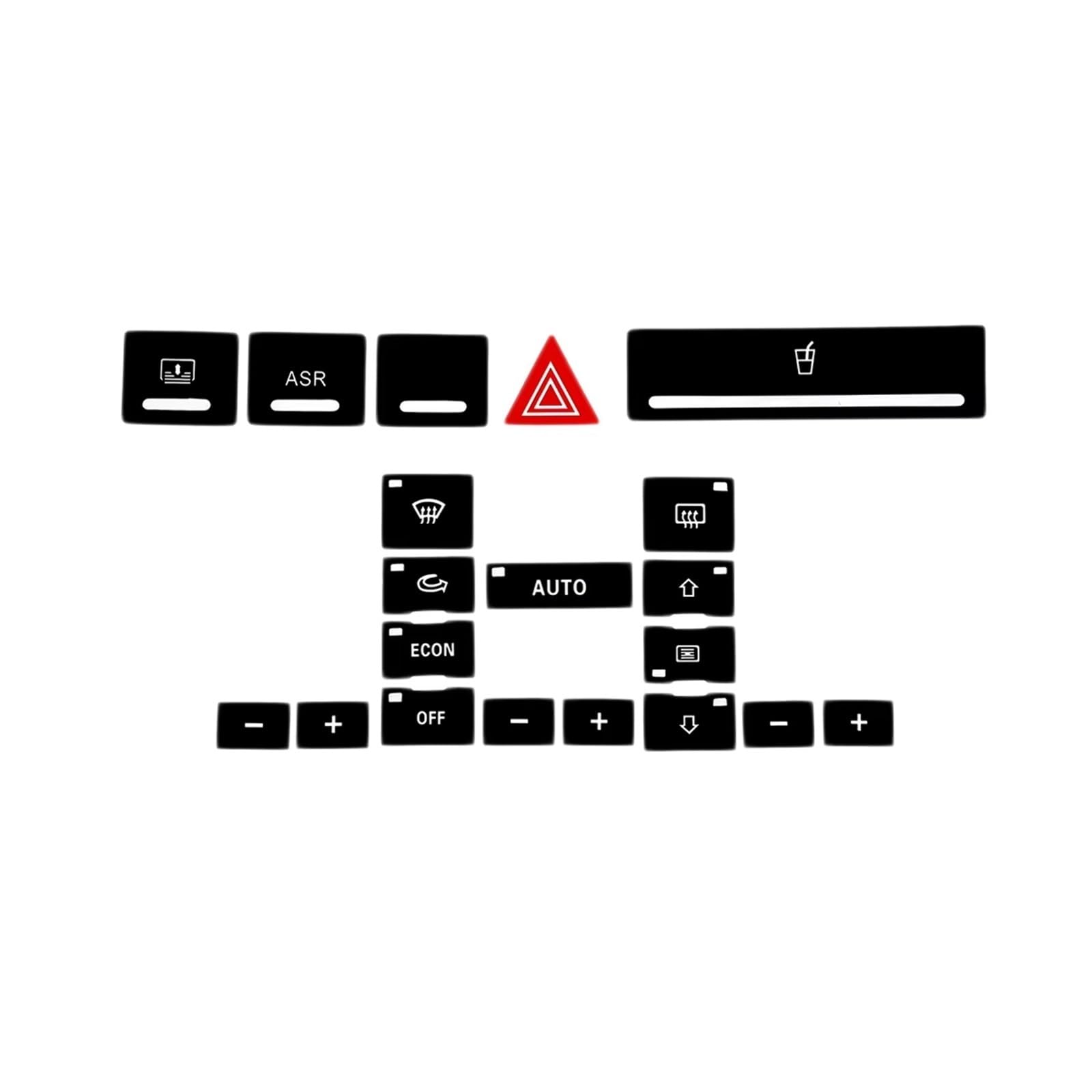 Compatible with A6 C5 1998 1999 2000 2001 2002 2003 2004 Center Console Interior Button Stickers for Vehicles