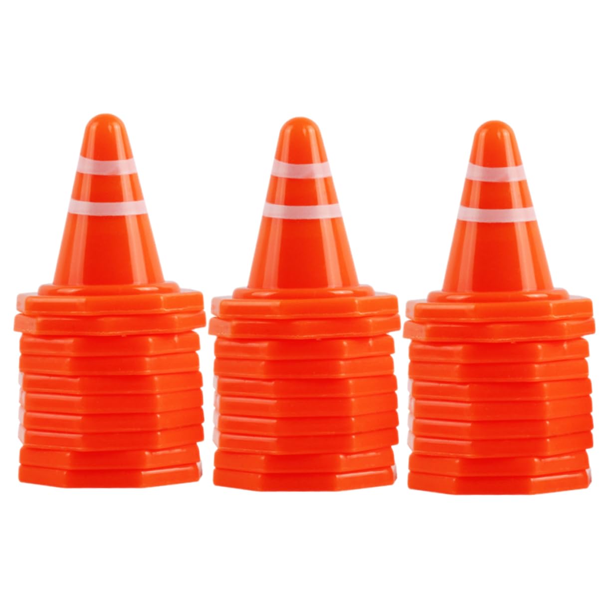 Kisangel 50pcs Traffic Cones Set Road Signs Miniature Traffic Barrier Simulation Road Sign School Teaching Interactive Toys for Boys and Girls Educational