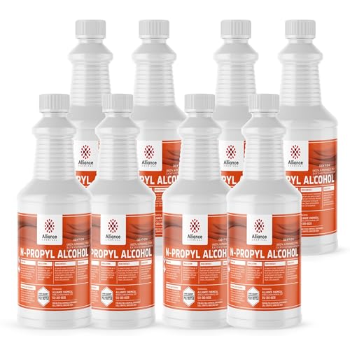 n-Propyl Alcohol - 8 Quarts – for Industrial Cleaning, degreasing, Solvent in coatings, Chemical Synthesis, and Ink Formulation