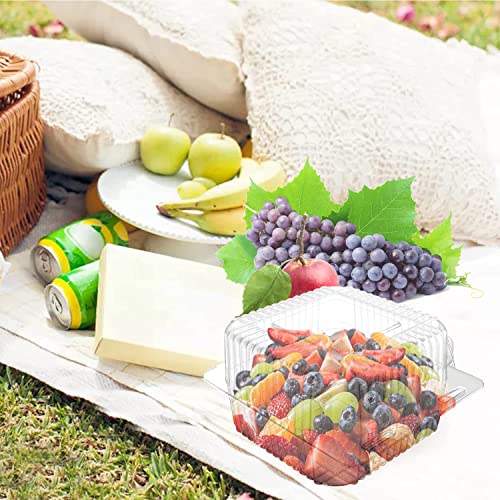 Hnxazg HN-2303161606 100 Pcs Clear Plastic Hinged Take Out Containers Disposable Clamshell Food Cake Containers thumb #5