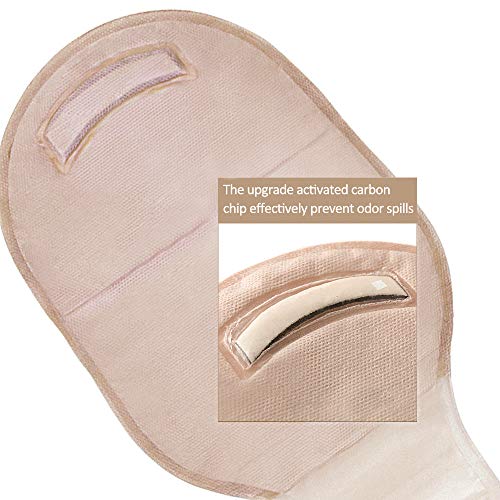 Carbou 1 Piece Ostomy Colostomy Bags with Measure Card,Ostomy Supplies Drainable Pouch Twist-Tie for Stoma Care, Cut-to-Fit(20pcs/Box)