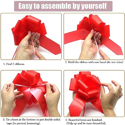 Hqjaxj 16 Pieces Pull Bows For Gift Wrapping,Gift Bows,Mixed Color Bows Gift Wrap Bows For Wedding,Birthday,Anniversary,Christmas,Party Favors 6 Inch thumb #5