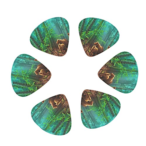 Wild Life Bear in Forest Lot de 12 médiators pour guitare basse électrique acoustique Motif animaux mignons - Les Beatles, Paul McCartney, John Lennon, RIngo Starr, George Harrison Wild Life Bear in Forest Lot de 12 médiators pour guitare basse électrique acoustique Motif animaux mignons – Image 3