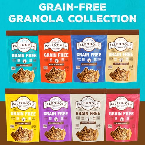 Image of Paleonola Original Grain Free Granola, 10 Oz Resealable Bag (Pack of 2) - Grainless Protein Paleo Granola Blended with Dried Coconut and Cranberries - Low Carb, Gluten & Dairy Free, Non-GMO Snack