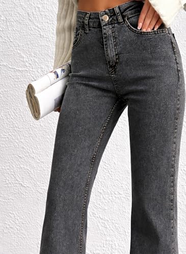 Image of KOTTY Women High Waist Bootcut Jeans Stretch Denim Slim Fit Flare Bottom Casual Jeans