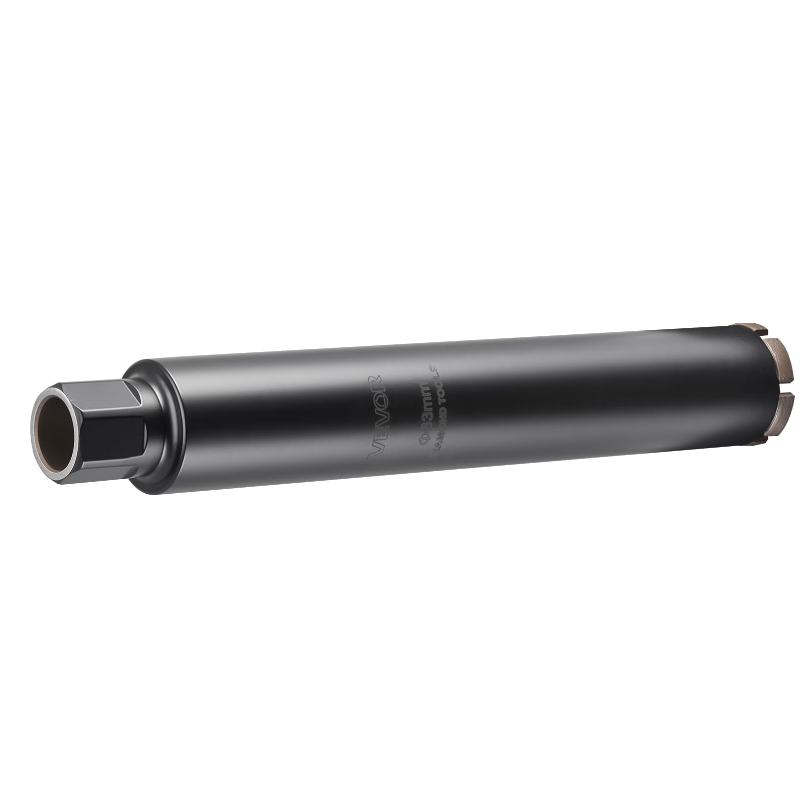 VEVOR Foret Diamant pour Carotteuse, Couronne de Carottage Humide Diamètre 63,5 mm et Profondeur de Perçage 356 mm, Trépan avec Filetage Intérieur 1-1/4 po-7 32 mm-7, pour Béton Armé Maçonnerie