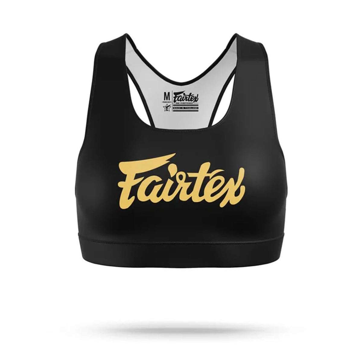 Fairtex Sports Bra Classic SB-CC-BK/GO, Medium Black/Gold