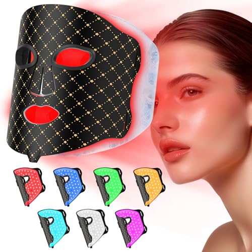 Red Light Therapy Mask for Face, Rechargeable LED Photon Face Mas...
