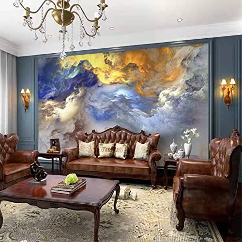 Papier peint photo coloré motif fumée murale pour chambre à coucher 150 x 105 cm Cover