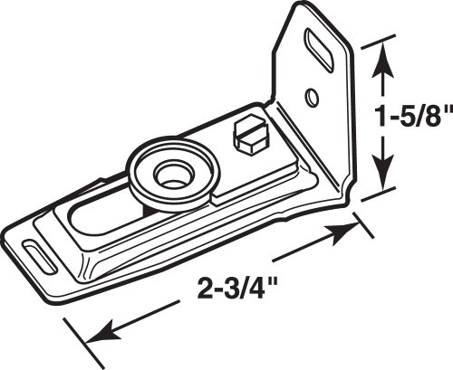 Prime-Line N 6837 Soporte Superior Pivote para Puerta Plegable, Acero (Paquete Individual) miniatura 2
