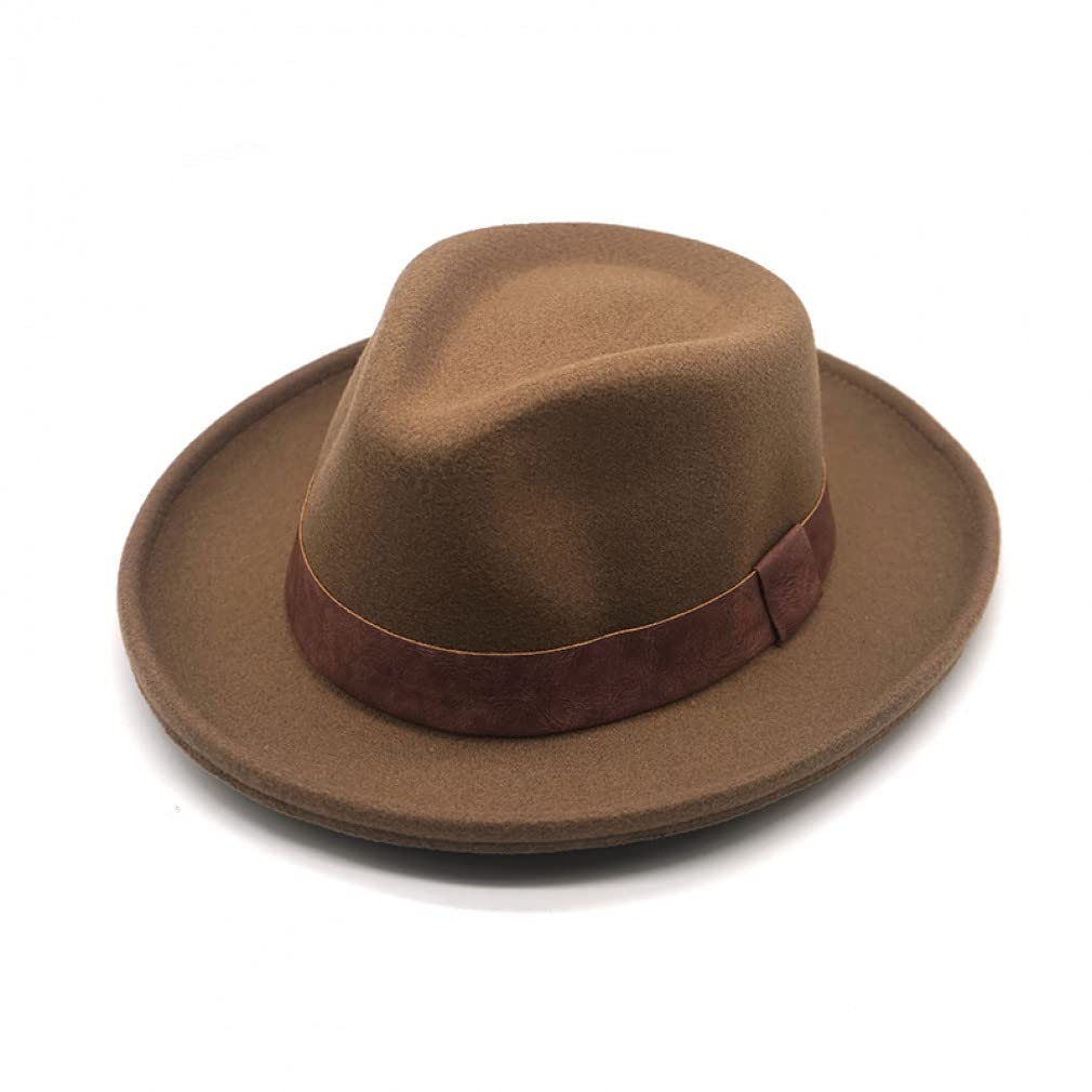 Cappello Fedora Verde Militare Uomo Donna Cappello a Tesa Larga Stile Sombrero Cappello Formale