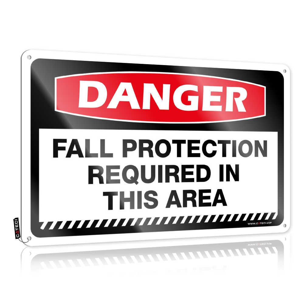 Fzfn Colour Plaques Soft Area Small Danger Fall Protection Required In This Area For Longhorn - Indie Decor Customizable(30X40cm)