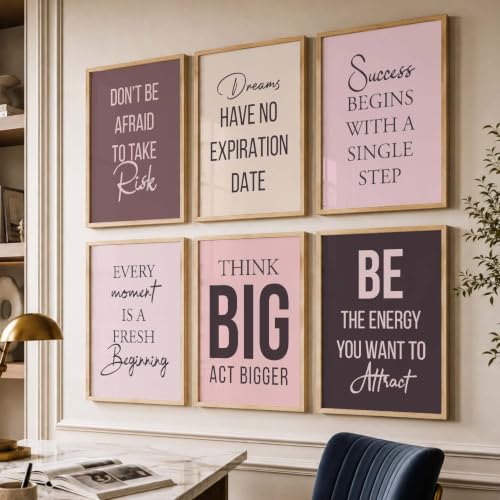 Image of kotart Motivational Quote - Painting for Living Room Bedroom Office Wall hanging frames | Paintings with Frame Home Decoration Set of 6 Multicolo (14X20 Inch, k)