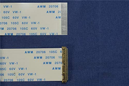 Gimax 500pcs I-PEX 20453-040 Flexible Flat Ribbon Cable FFC FPC 40 Pin 0.5mm pitch EDP Panel Display Screen Reverse Different Contacts - (Color: 300mm Length)