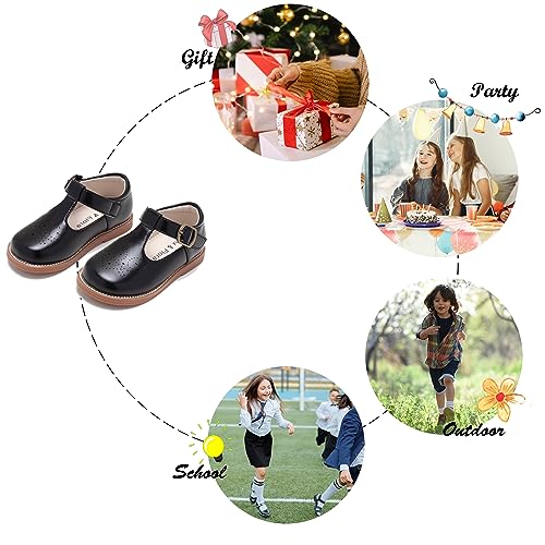 Image of Felix & Flora Toddler Little Girl Mary Jane Dress Shoes - Ballet Flats for Girl Party School Shoes