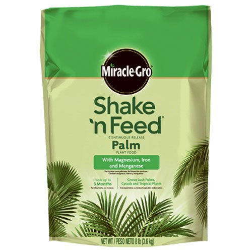 Miracle-Gro Shake 'n Feed Continuous Release Palm Plant Food, 8-Pound (Slow Release Plant Fertilizer)
