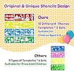 Decojoy Party Favors for Kids 4-8, Scratch Art Birthday Return Gifts, Bulk Rainbow Scratch Paper Notebook 24 Set with Reusable Stencils, Christmas Goodie Bags Stuffers for Girls Boys School Classroom - Image 3