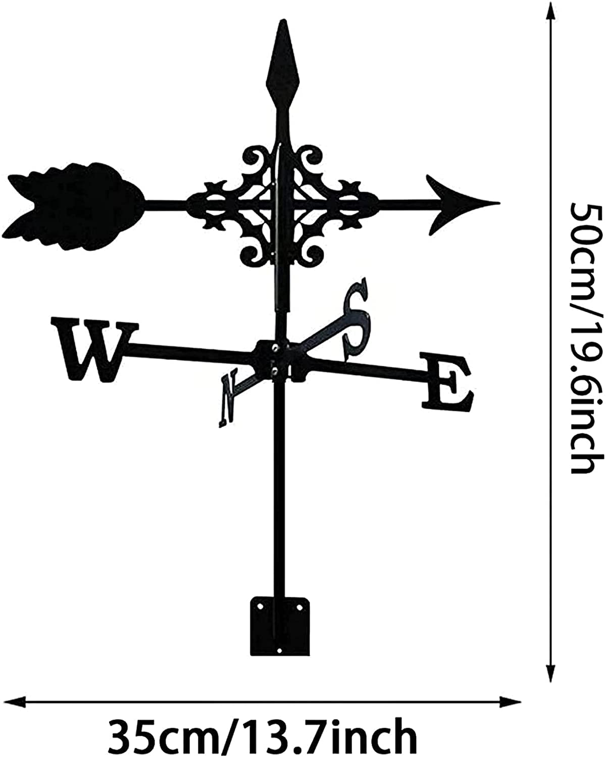 AXTIES Wetterfahne Edelstahl - Windrichtungsanzeige Für Haus & Garten