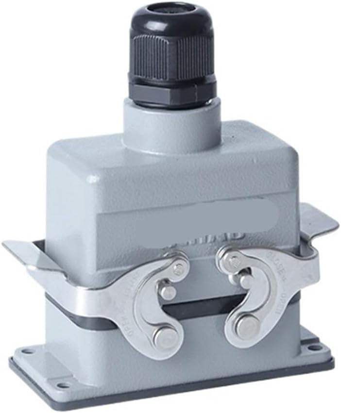 HE4/6/10/12/16/20/24 Aviation Plug Stainless Steel Buckle Heavy-Duty Connector Industrial Thermal Conductivity(12-coredoublebucklepush-out)