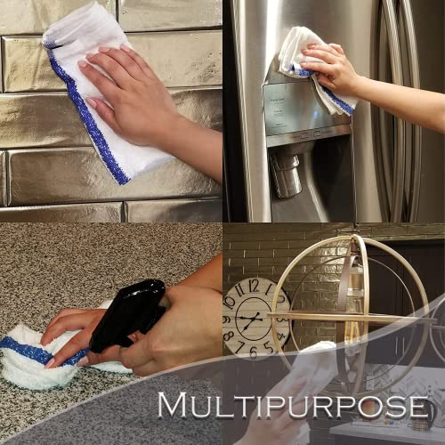 Gold Textiles 36 Pc New Cotton Blend White Restaurant Bar Mops Kitchen Towels 28Oz (3 Dozen ) (36, White) #TOP5