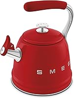 Vista 6 de Smeg Hervidor silbante retro para estufa – 2.4L (Rojo)