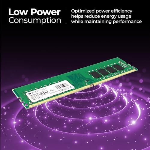 Image of Zebronics 16GB DDR4 RAM for PC, 2666MHz, 4bit Architecture, Low Power Consumption, High Stability Performance (D41626A)