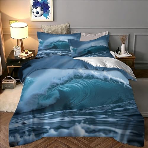 Housse de couette océan vagues 3D pour des nuits apaisantes et douces - 6