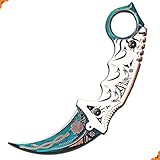 Knivesmatter Custom csgo Karambit Knife, 3rd Gen, Full Tang (Cartel Ti Blue)