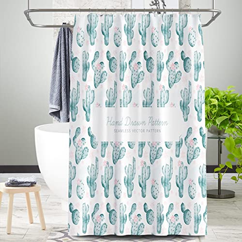 Rideau douche cactus KnSam de qualité supérieure en polyester imperméable