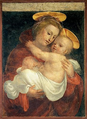 Poster sur toile Fra Bartolommeo Lady and Child 50 x 70 cm