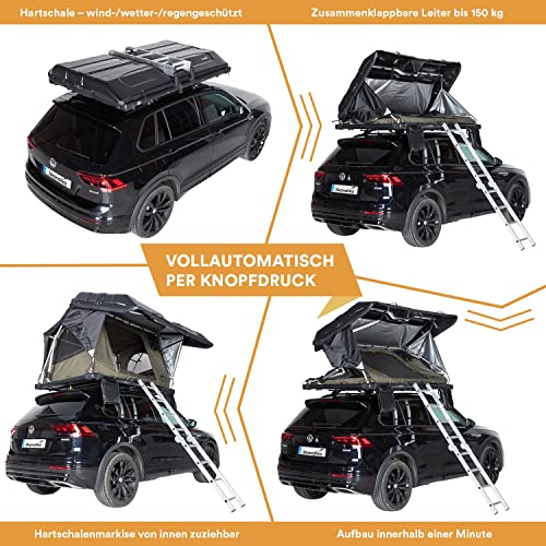 Hartschalen-Dachzelt Skandika Wildland für Autos Campingzelt für 2 Personen