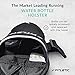 Fitletic - Extra Mile Holster Bottle Add-On, Water Bottle Holder with Clear Water Bottle for Running Belt, Hydration, 8oz, Black Cap, Pair