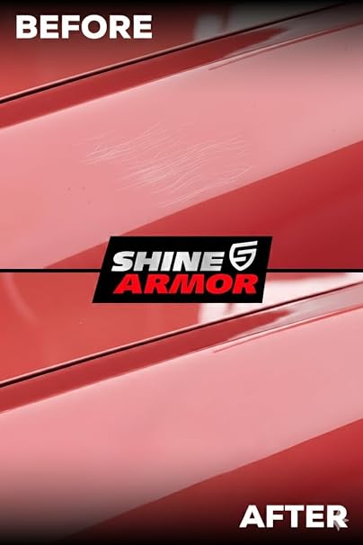 SHINE ARMOR Car Scratch Remover 4oz (2 Pack) - Advanced Car Paint Scratch Repair & Restorer, Revives Faded Paint, Scratch Remover for Vehicles, Corrects Surface Marks & Leaves Streak-Free Gloss