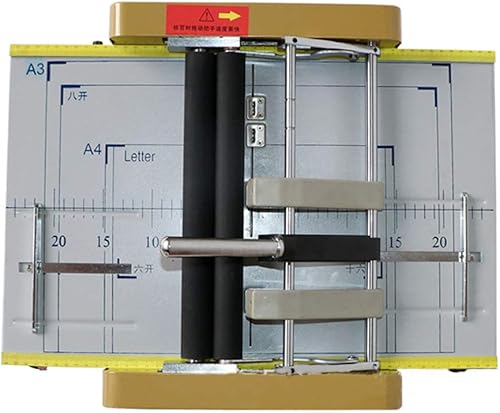 Vista 4 de Máquina plegable de papel, 11.7 "x 16.5" A3 folletos que hace la máquina de encuadernación de libros y plegado equipo de grapado para fábricas