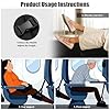 Jasjfasd Accessori per Aereo, Poggiapiedi per Aereo Portatile in Memory Foam, Poggiagambe da Viaggio Amaca Regolabile, Accessori Viaggio Aereo, Lunghi Viaggi e Lavoro d'Ufficio, Allevia Piedi