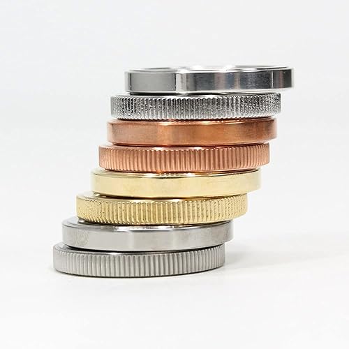 AroundSquare Moneda de contacto de ojo muerto escalonado regular manipulación de monedas, piedra de preocupación (latón sin curtir)