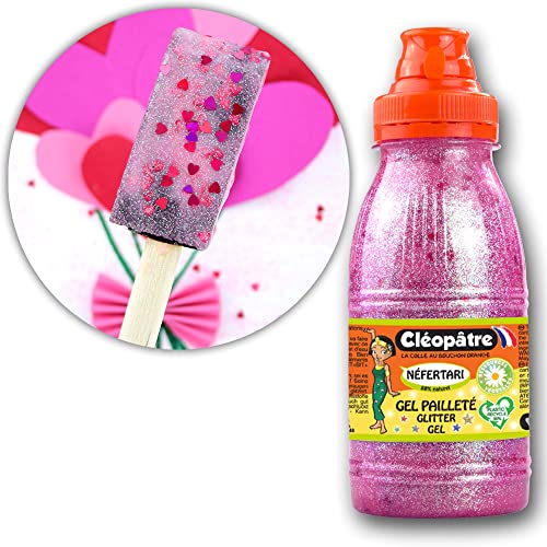 Gels Pailletés Décoratifs Cléopâtre 4x250ml pour customiser sans coller partout
