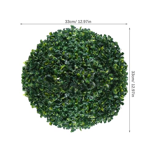 Bola topiaria artificial de 33cm juego de 2 esferas de plástico verde para exterior e interior 8